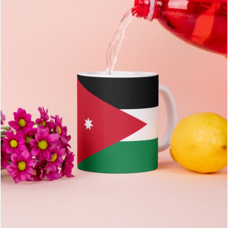 Tinisu, Tasse, Jordanien Kaffeetasse Flagge Pot Kaffee Tasse Jordan Becher Coffeecup BÃ¼ro Tee (325 ml, 1 x)