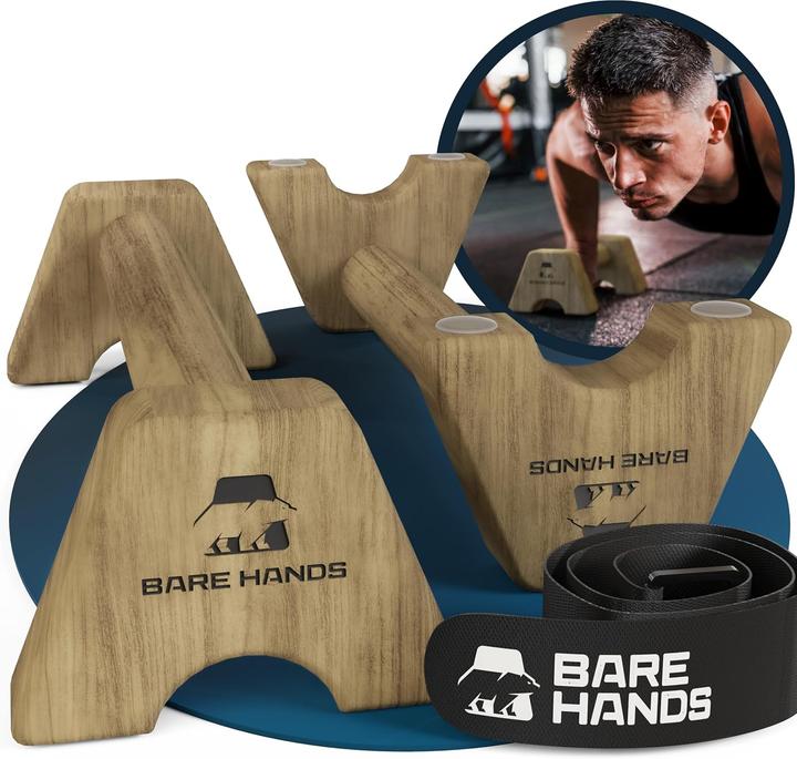 Bare Hands Wooden push-up grips for calisthenics