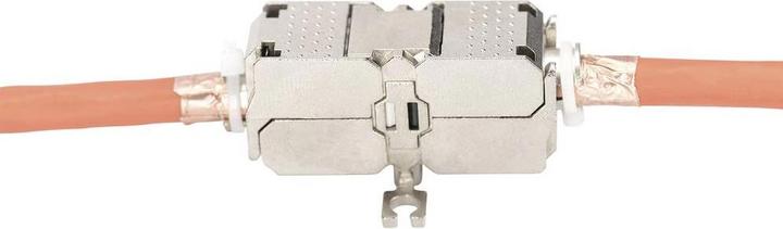 Produktbild Digitus Kupplung fur Feldanwendung CAT 6A 500 MHz fur AWG 22-26 geschirmt Keystone Design 26x35x80 mm (Keystone Modul)
