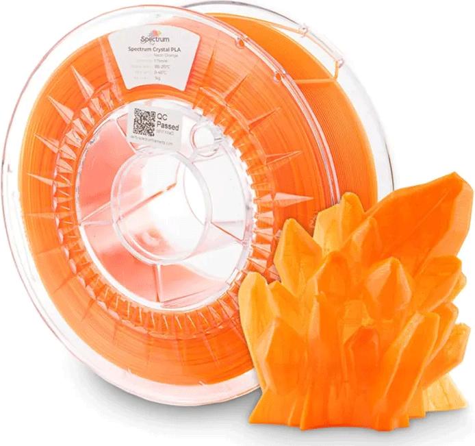 Produktbild Filament PLA Crystal Neon Orange 1kg 1.75mm (PLA, 1.75 mm, 1000 g)