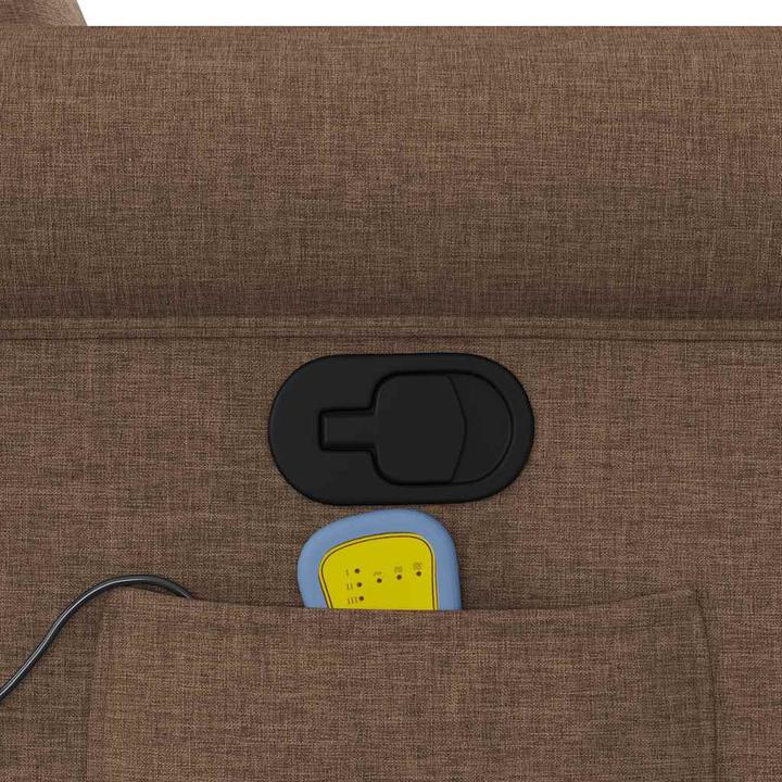 Immagine prodotto vidaXL Poltrona massaggiante in tessuto marrone Poltrona TV massaggiante Poltrona con funzione di massaggio