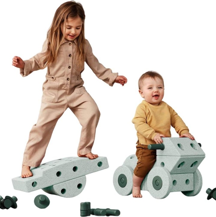 Image du produit Modu Dreamer-Set - Kit de construction XXL Jouet d'équilibre, toboggan, bascule