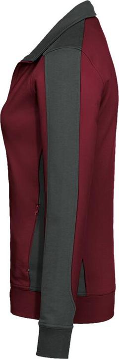 Actual product image Hakro Ladies' Contrast Performance sweat jacket wine red/anthr. 6XL (6XL)
