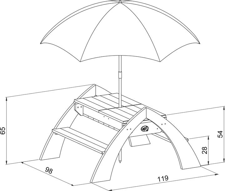 Actual product image Axi Delta Sand & Water Picnic Table