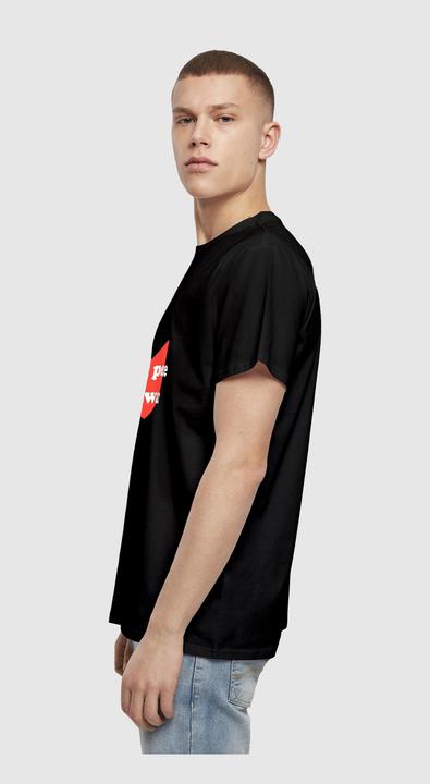 Produktbild Merchcode Peace - Red Heart Black Basic T-Shirt - 112229 (XXL)