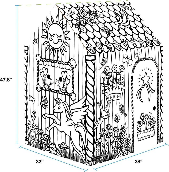 Actual product image Fellowes Unicorn Colouring Playhouse