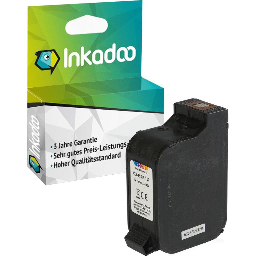 Inkadoo, Druckerpatrone, Druckerpatronen kompatibel zu HP C6625AE / 17 Druckkopfpatrone, color Farbe (Color)