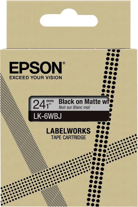 Produktbild Epson Matte White/Black 24mm LK-6WBJ (2.40 cm, Weiss, Schwarz)