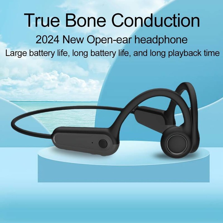 Produktbild PhoneLook Stylische kabellose Bluetooth-Knochenleitungs-Kopfhörer für Sport Laufen Radfahren Fitness (ANC, 11 h, Kabellos)