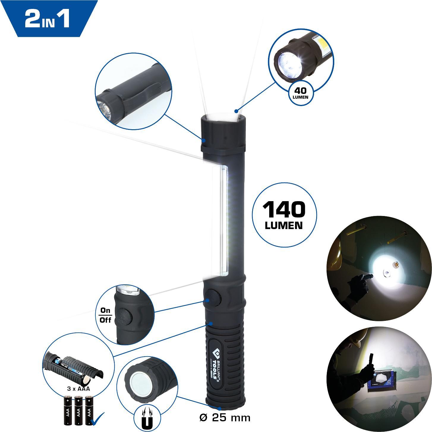 Thumbnail - Brilliant Tools, Arbeitsleuchte, BT130910 (140 lm)