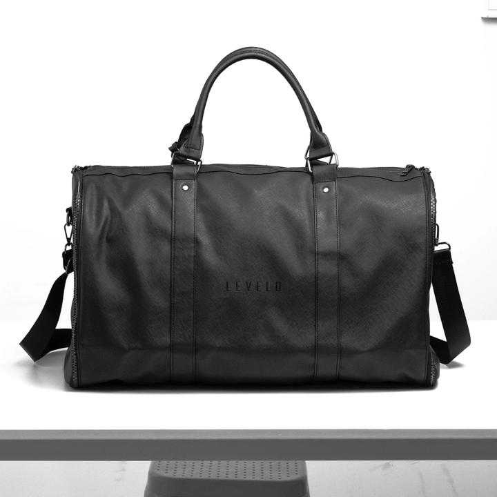 Produktbild Levelo AllInStyle Saffiano Leather Travel Duffle Bag - Black