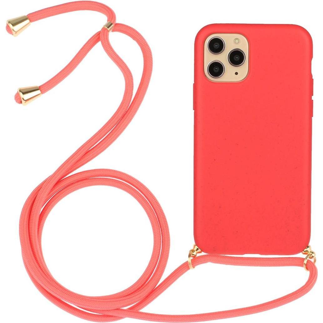König Design Handykette Hülle Handy Schutz für Apple iPhone 15 Pro Max Case Cover Etuis Kette, Handykette, Rot