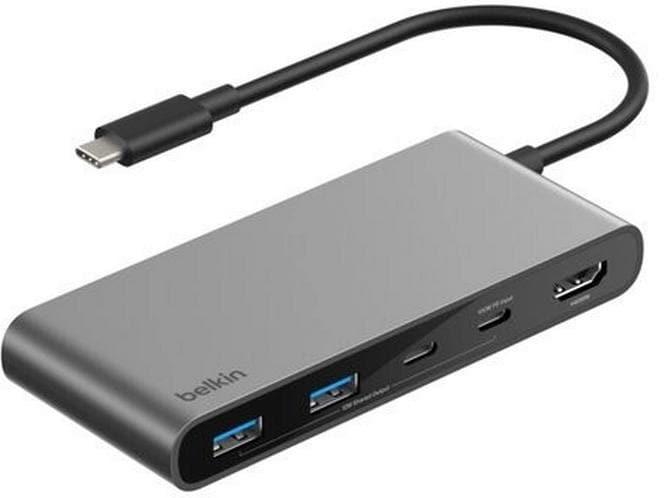 Immagine prodotto Belkin Connect 7-In-1 USB-C Hub Mit Dual USB-C Ports Silber (USB-C, 7 porte)