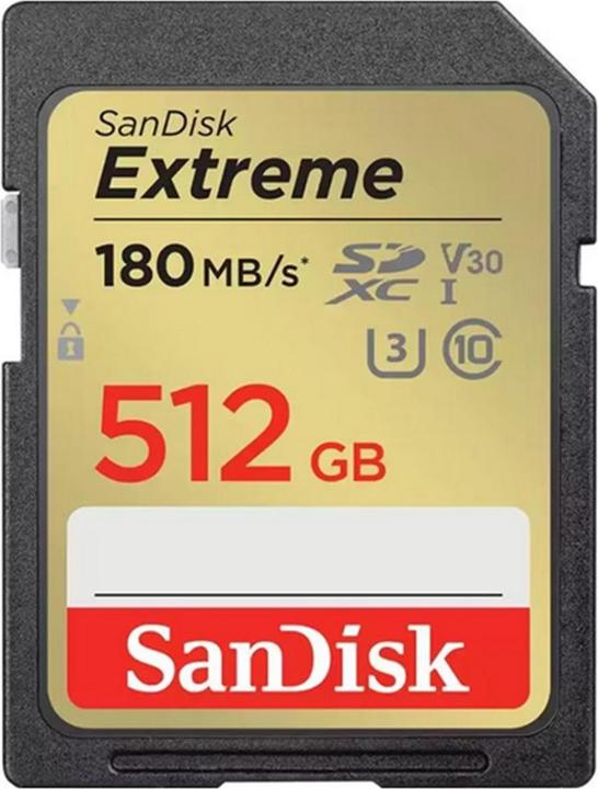 SanDisk Extreme (SDXC, 512 GB, U3, UHS-I)