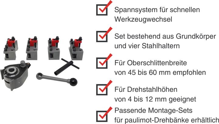 Image du produit Paulimot Schnellwechsel-Stahlhalter-Set