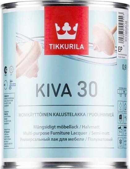 Actual product image Tikkurila FURNITURE VARNISH KIVA 30 0.9 L (900 ml)