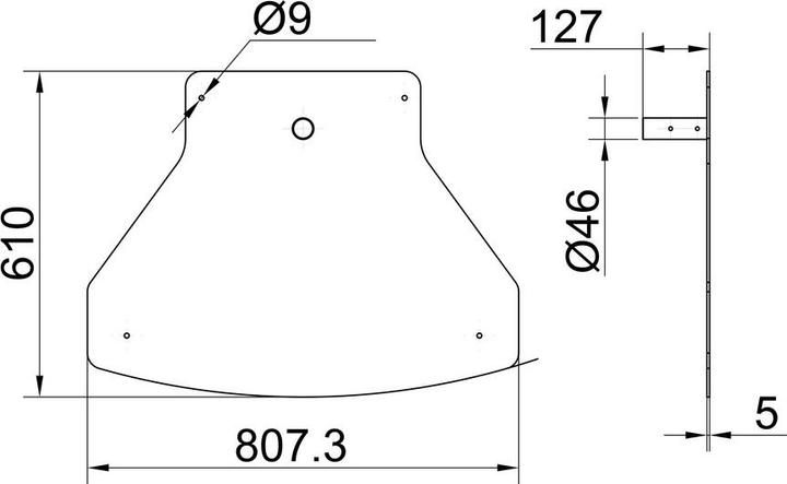 Actual product image Multibrackets Base plate fix, black to Pro series (Mounting- / Adapterplates)