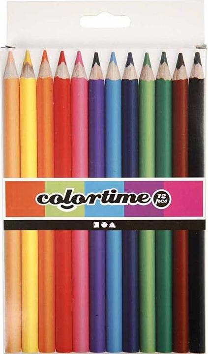 Actual product image Creativ Company Driehoekige Jumbo Kleurpotloden - Basiskleuren, 12st. (12 x)