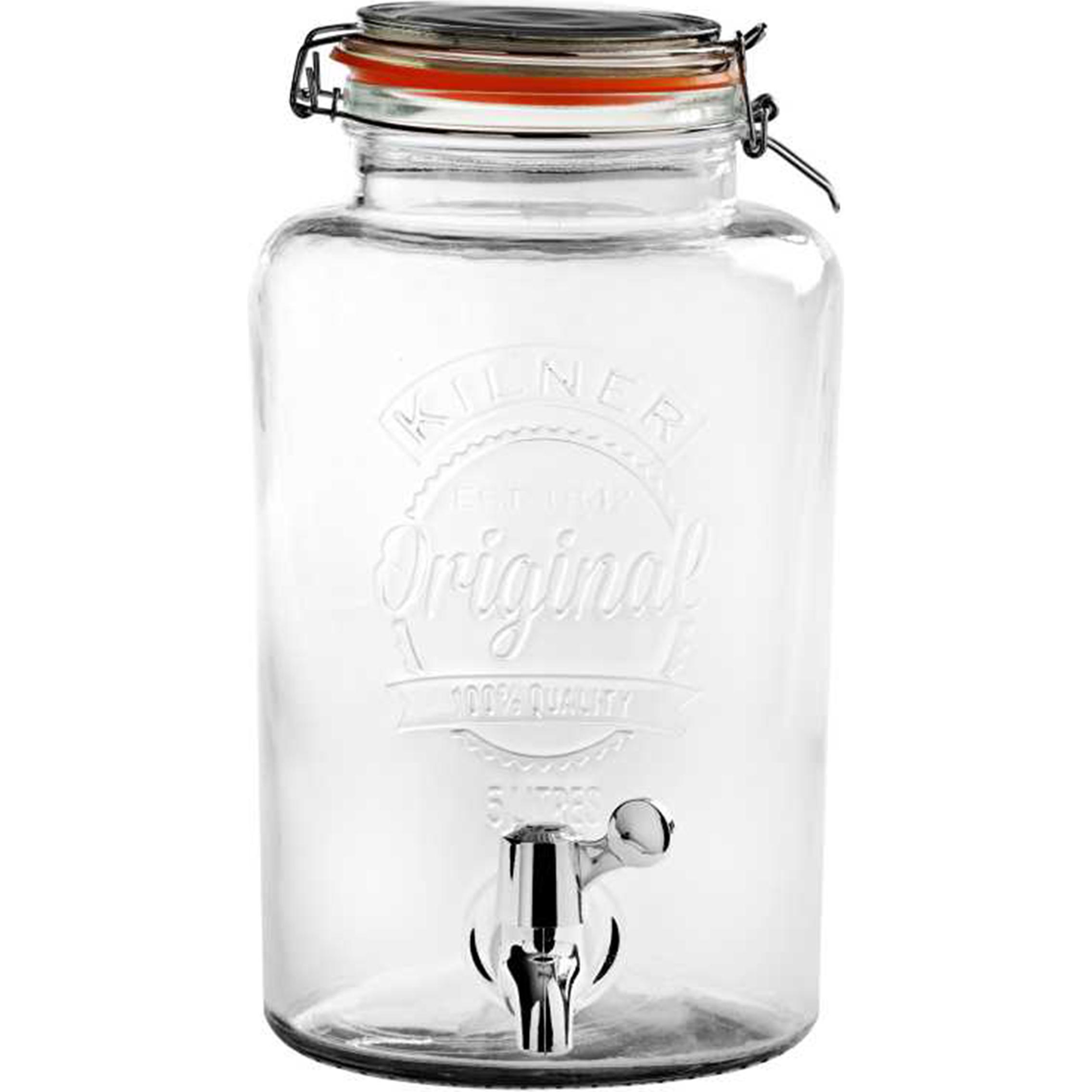 2x Kilner Distributore di bevande, Distributore di bevande, Trasparente, Argento, Arancia