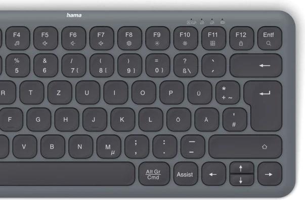 Produktbild Hama Multi-Device-Tastatur WK-500 kabellos Funk u (DE)