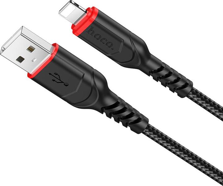 Actual product image Hoco USB-A to Lightning X59 Victory, 18W, 2A, 1m, black (1 m, USB 3.2 Gen 1, 18 W)