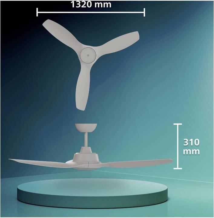 Produktbild Philips Ventilator mit feststehenden Flügeln und LED-Beleuchtung (50 dB)
