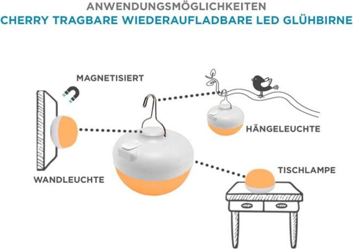 Produktbild Newgarden New Garden TRAGBARE LEUCHTE cherry (900 lm, IP54)