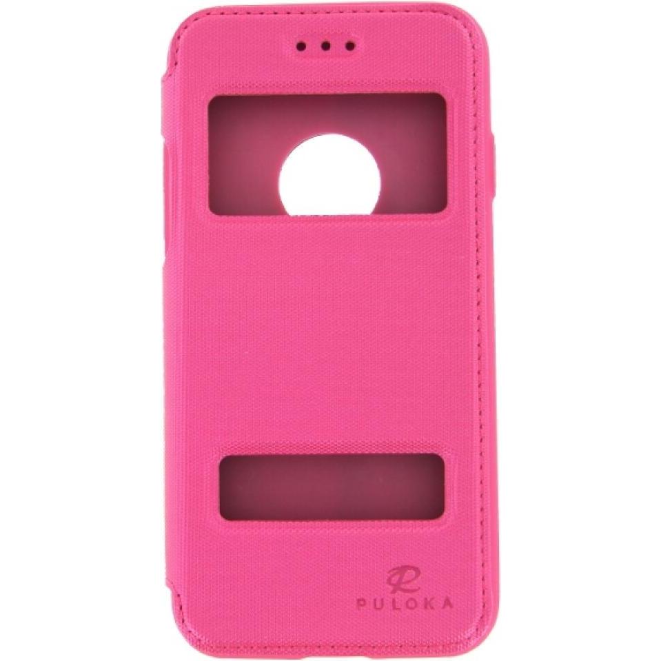 Puloka Flip Case für iPhone 7 pink (Apple iPhone 7), Smartphone Hülle