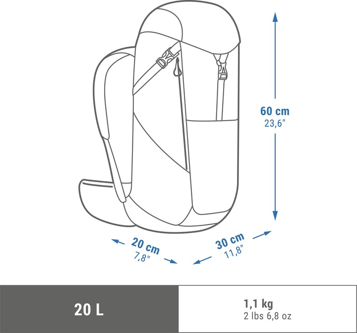 Immagine prodotto Quechua MH500 (20 l)
