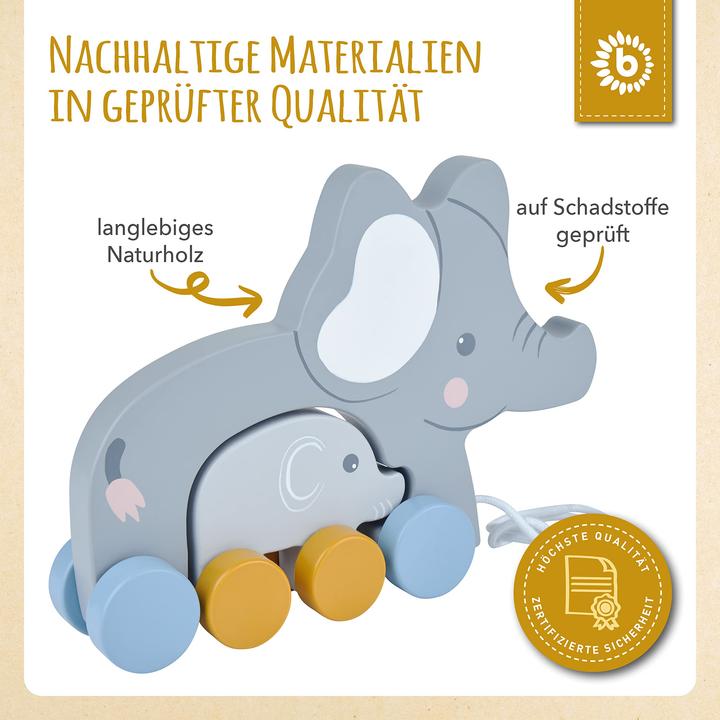 Produktbild Bieco Nachziehtier Elefant