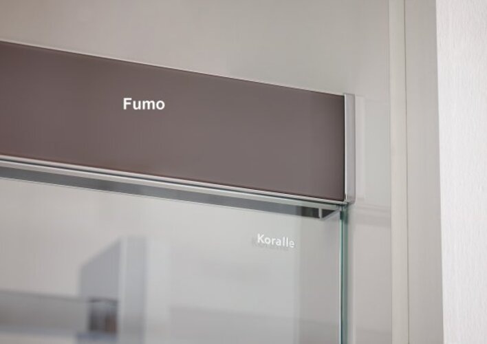 Actual product image Koralle S600Plus Sliding door in niche DSN2 140 L, fixed element left, 1400mm (91.30 cm, 208.80 cm, 25.20 cm)