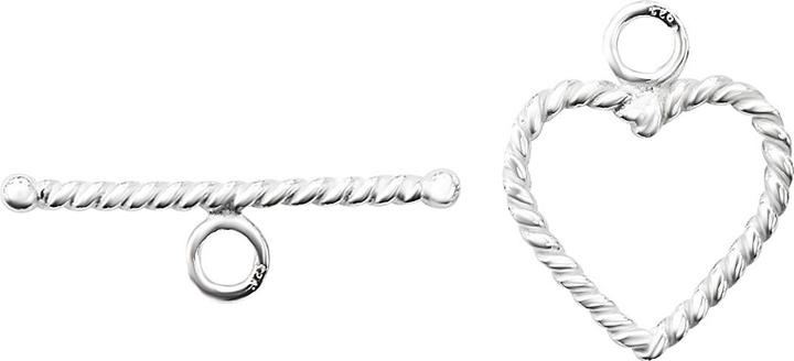 Actual product image Leyda Heart Toggle Clasp