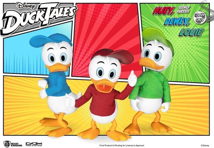 Actual product image Beast Kingdom DUCKTALES - Riri Fifi et Loulou - Pack 3 Figurines Dynamic Heroes 10cm