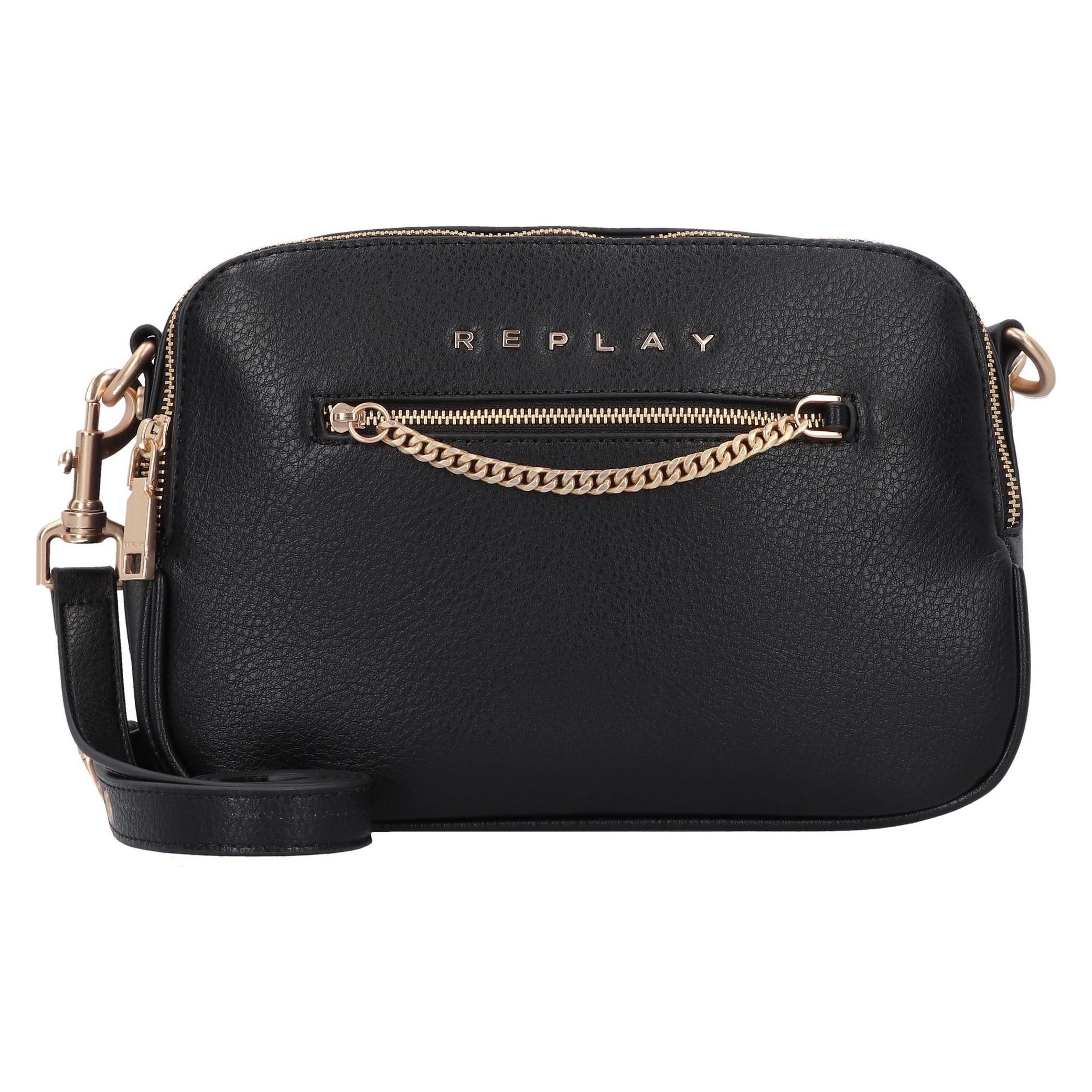 Replay, Damen, Handtasche, Umhängetasche 26 Cm, Schwarz