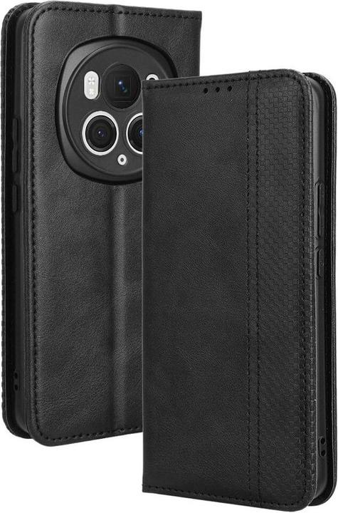Cover-Discount Honor Magic6 Pro - Vintage Flip Case Cover black (Honor Magic6 Pro)