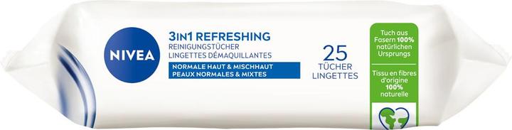Actual product image NIVEA Reinigungstücher 3in1 Erfrischend Multipack 6 x 25 Stück (Facial cleansing wipes)