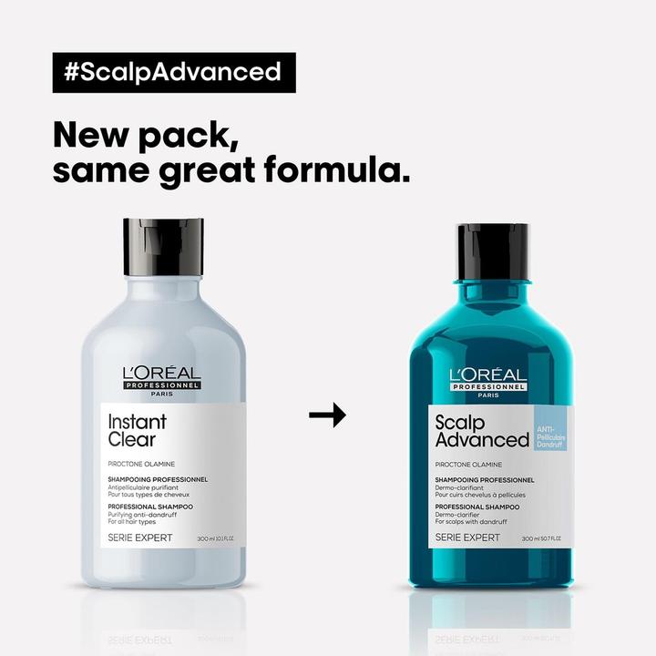 Actual product image L'Oréal Paris L'Oréal Professionnel - (Anti-Dandruff Dermo Clarifier Shampoo) Scalp Advanced - Volume: 300 ml (Liquid shampoo, 300 ml)