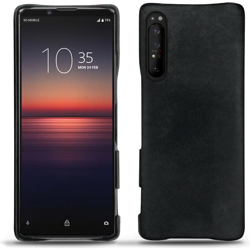 Thumbnail - Noreve Lederschutzhülle (Sony Xperia 1 II), Smartphone Hülle, Schwarz