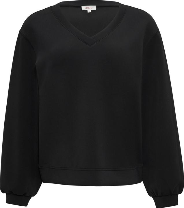 Produktbild S.Oliver Sweatshirt Scuba-Sweatshirt mit V-Ausschnitt (32)