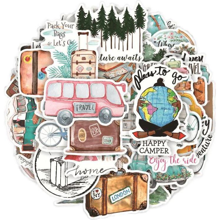 JTI, Sticker, Aufkleber mit Reisemotiven - 50 Stk