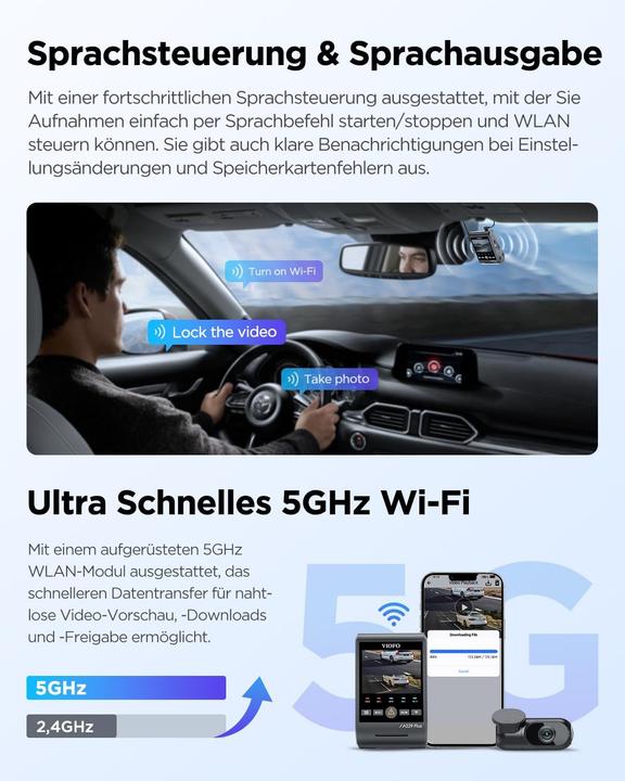 Immagine prodotto Viofo A229 Plus (Display integrato, Ricevitore GPS, 2K)