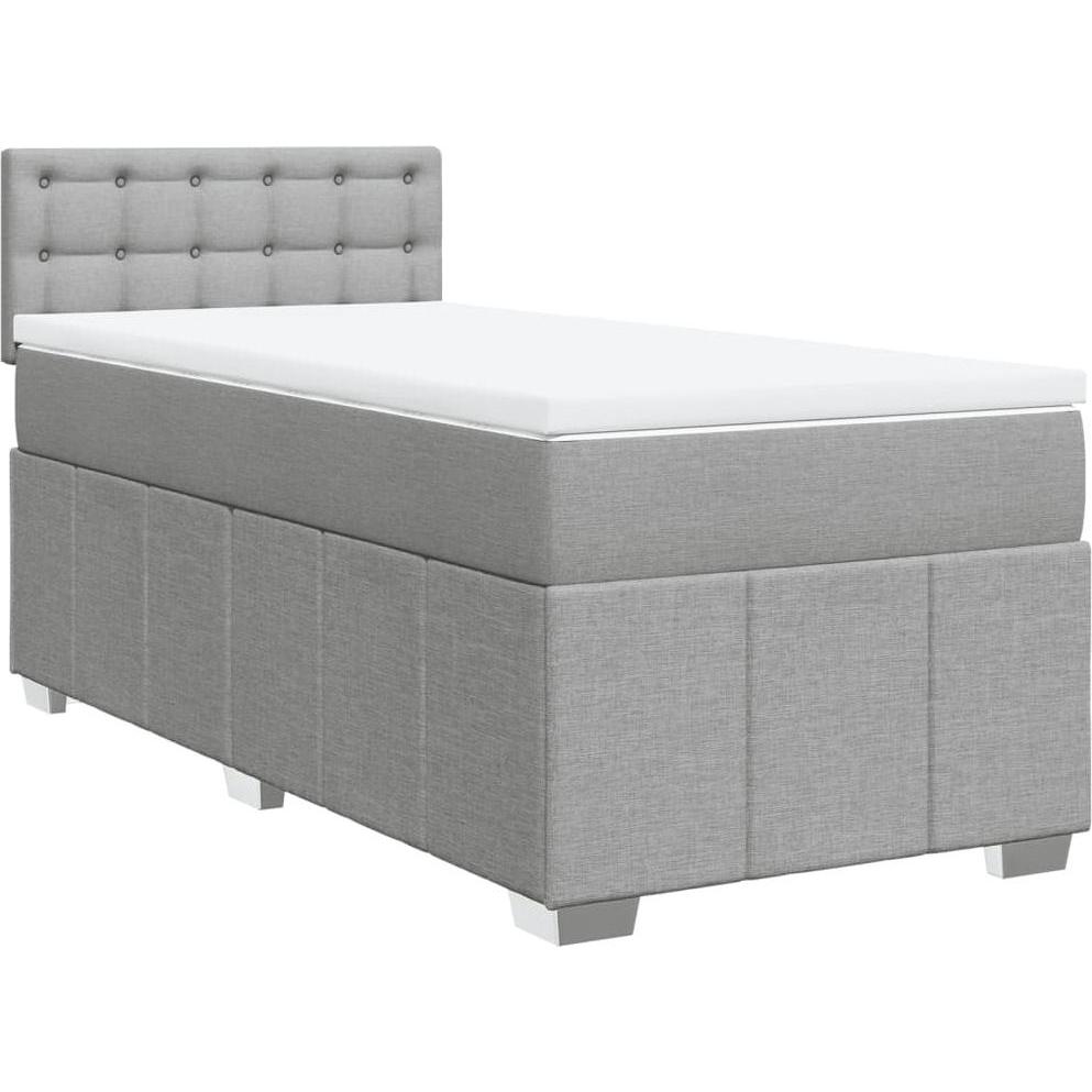 Thumbnail - VidaXL, Bett, Bo x springbett mit Matratze 120 x 200 cm Stoff (120 x 200 cm)