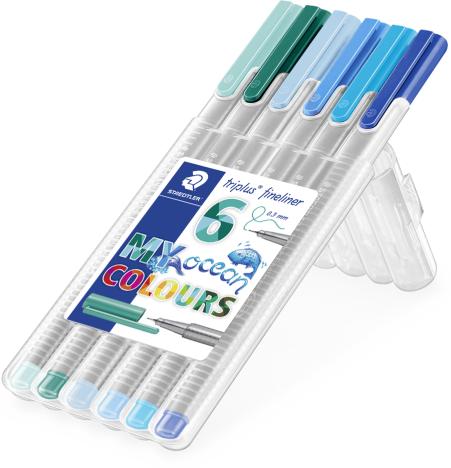 Produktbild Staedtler Box fineliner mit 6 Ozean-Farben (Ocean, 1x)