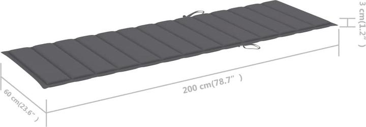 Produktbild vidaXL Sonnenliege mit Tisch (200 cm)