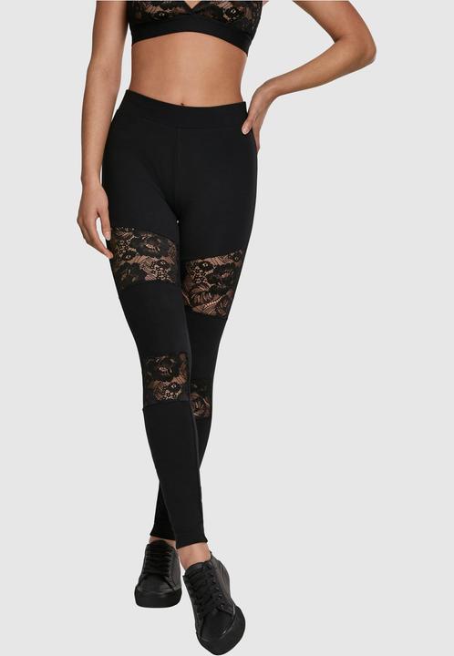 Immagine prodotto Urban Classics Leggings da donna con inserto in pizzo (XXL)