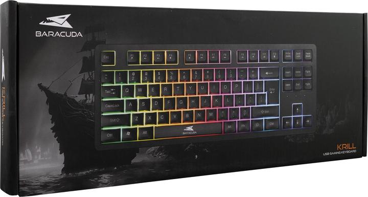 Actual product image Baracuda gaming membrane Keyboard KRILL, US Layout, Black (BGK-01114) (US, Cable)