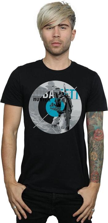 Actual product image Star Wars Mens Boba Fett Bounty Hunter Circle T-Shirt (3XL)