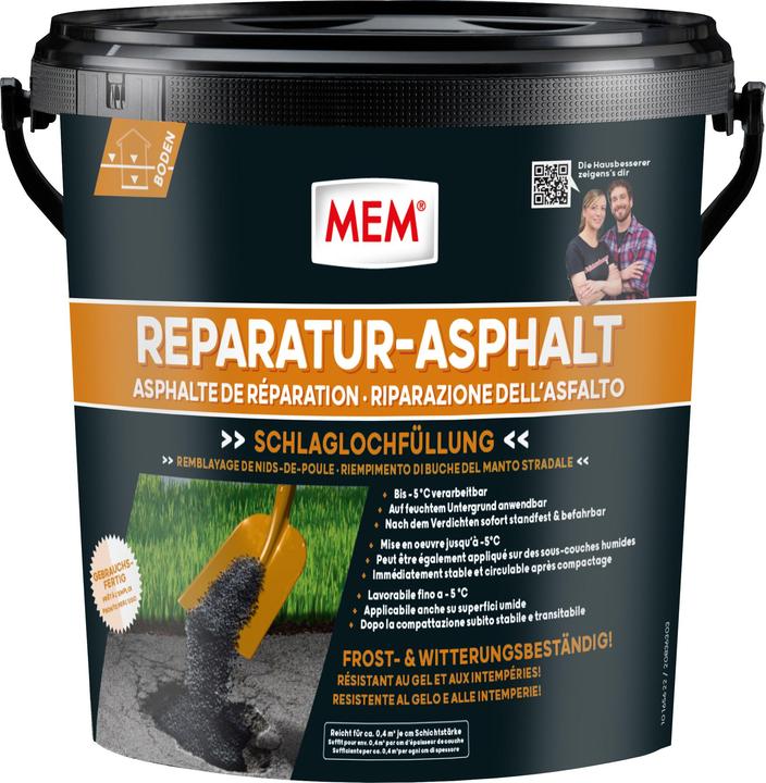 MEM Réparation de l'asphalte (10.40 kg, Grey)
