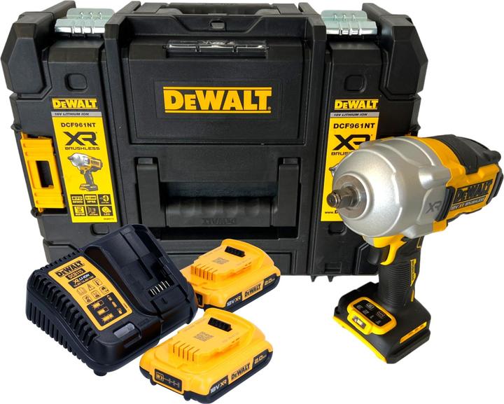 Produktbild DeWalt DCF 961 D2T Akku Schlagschrauber 18 V 1632 Nm 1/2" Brushless + 2x Akku 2,0 Ah + Ladegerät +
