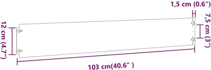 Produktbild vidaXL Rasenkante (103 cm)